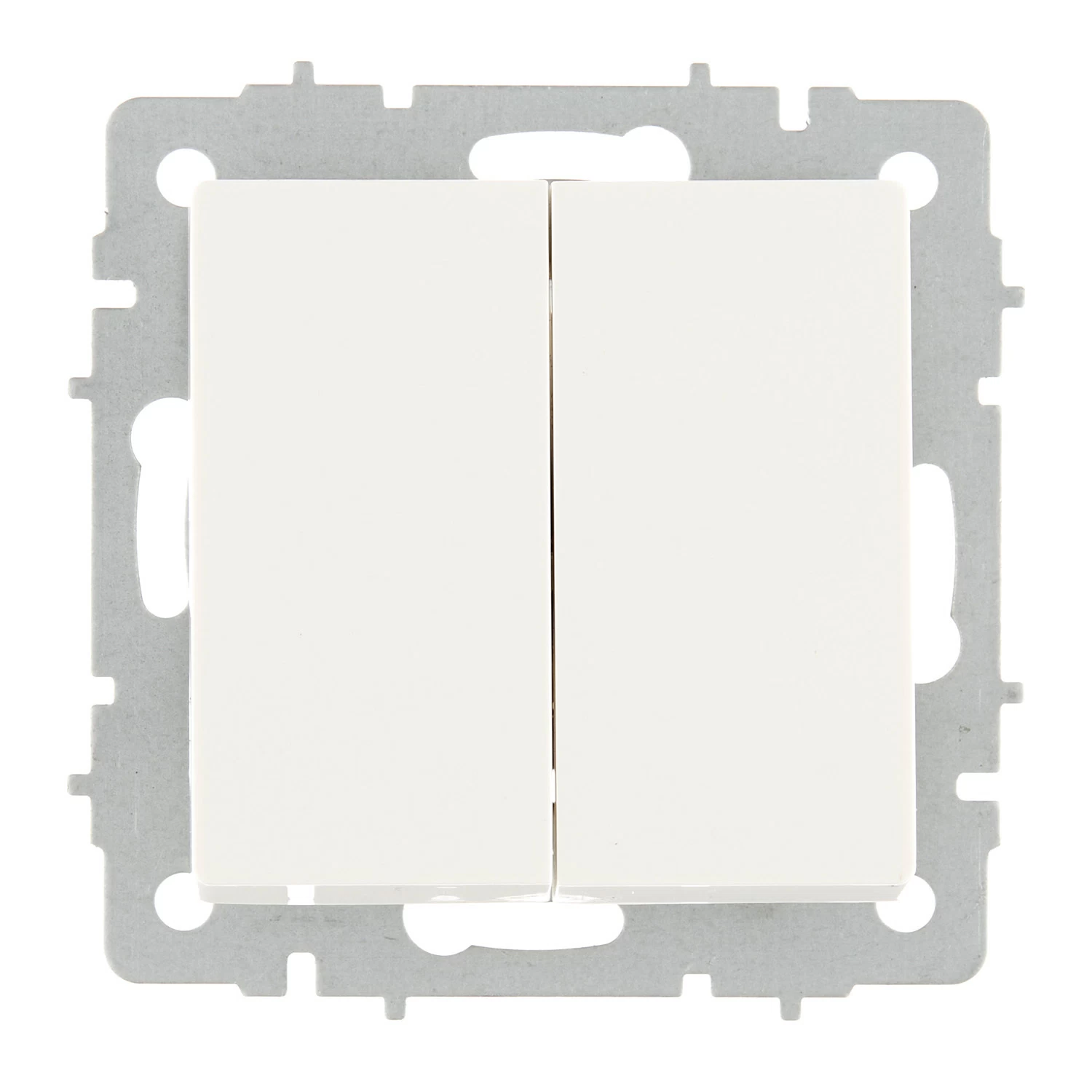 Выключатель IEK Brite двухклавишный встраиваемый белый (BR-V20-0-10-K01)