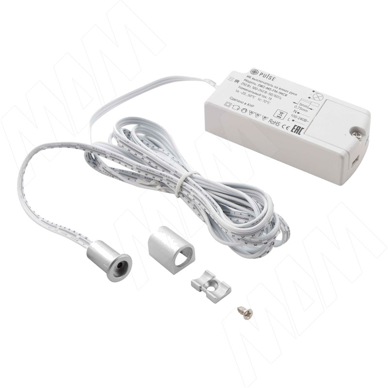 Выключатель инфракрасный (IR) на взмах руки, врезной, хром матовый, 220V, 250W (SW2-MS-FM-1MCR)