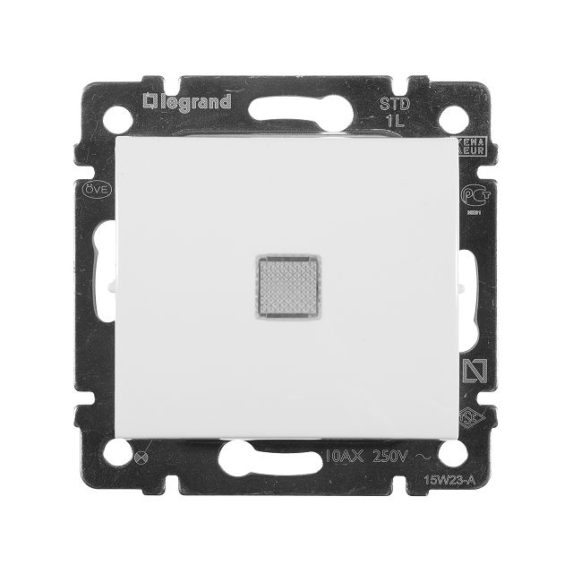 выключатель LEGRAND 694261 Valena 1-клавишный с подсветкой IP20 белый