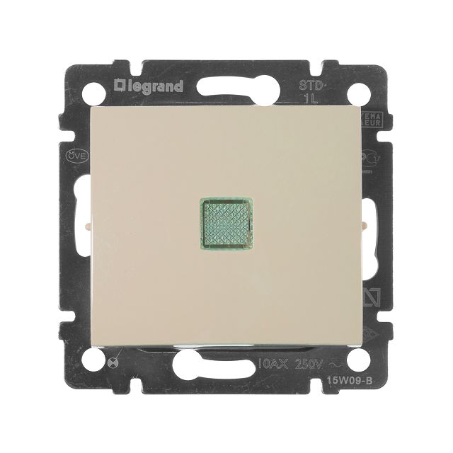 выключатель Legrand 695601 Valena 1-клавишный с подсветкой IP20, слоновая кость