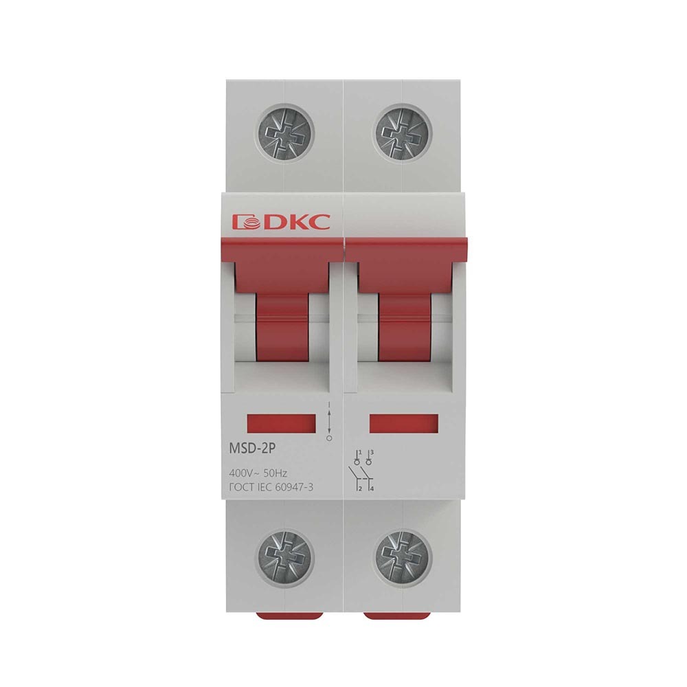 Выключатель нагрузки DKC Yon Max MSD 2P 63А 400 В на DIN-рейку (MSD-2P63)
