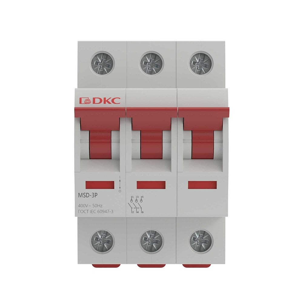 Выключатель нагрузки DKC Yon Max MSD 3P 63А 400 В на DIN-рейку (MSD-3P63)