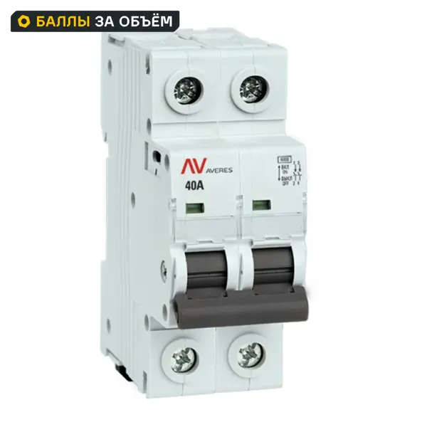 Выключатель нагрузки EKF Averes AV 2P N 40 А C40 6 кА