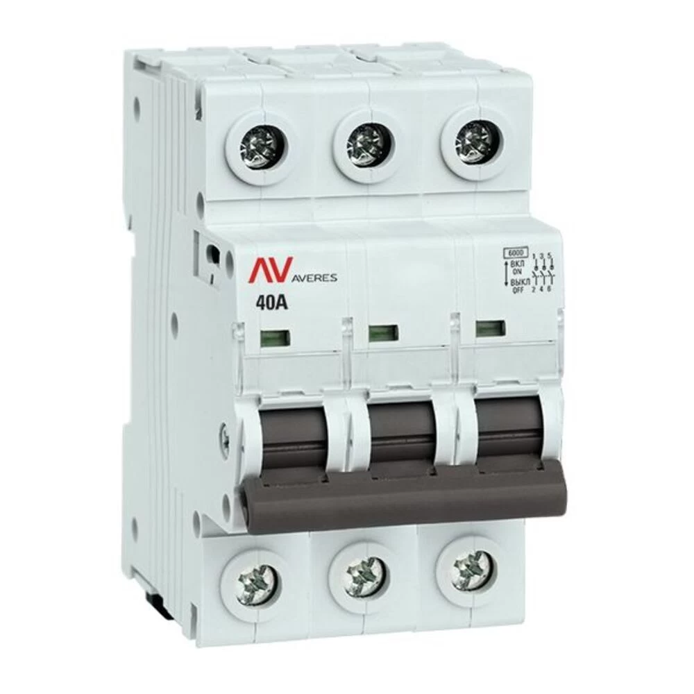 Выключатель нагрузки EKF Averes AVN 3P 40А 400 В на DIN-рейку (avn-3-40-av)