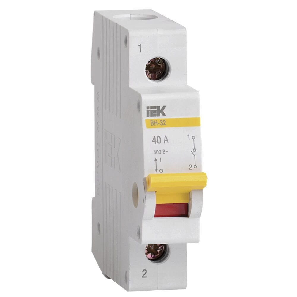 Выключатель нагрузки IEK Karat ВН-32 1P 40А 400 В на DIN-рейку (MNV10-1-040)