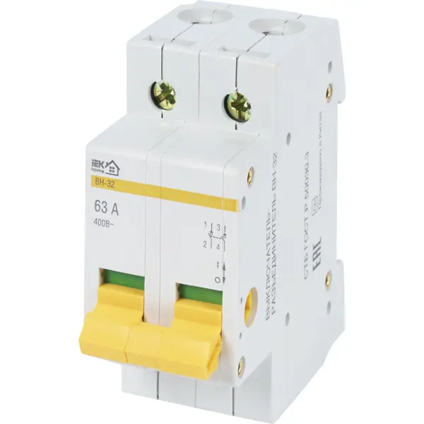 Выключатель нагрузки IEK ВН-32 1P N 63 А