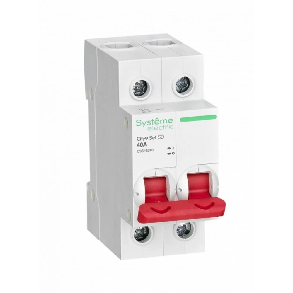 Выключатель нагрузки Systeme Electric City9 Set 2P 40А 400 В на DIN-рейку (C9S16240)