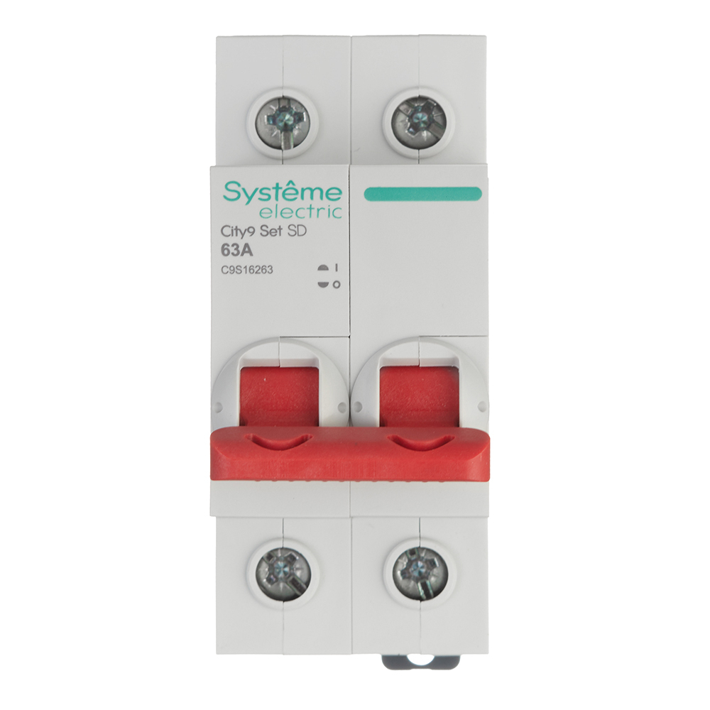Выключатель нагрузки Systeme Electric City9 Set 2P 63А 230 В на DIN-рейку (C9S16263)