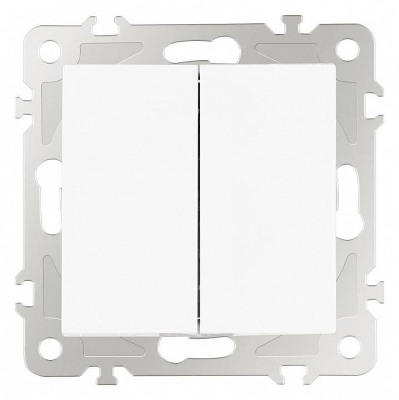 Выключатель проходной двухклавишный без рамки Arte Milano 206 206.32-2.white цвет Белый