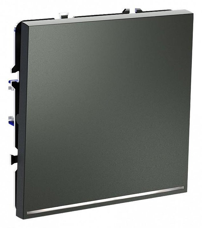 Выключатель проходной одноклавишный с подсветкой без рамки Voltum S70 VLS010406 цвет Серебро