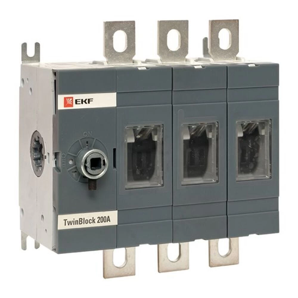 Выключатель-разъединитель EKF TwinBlock 3P 200А 400-690 В на монтажную плату (tb-s-200-3p)