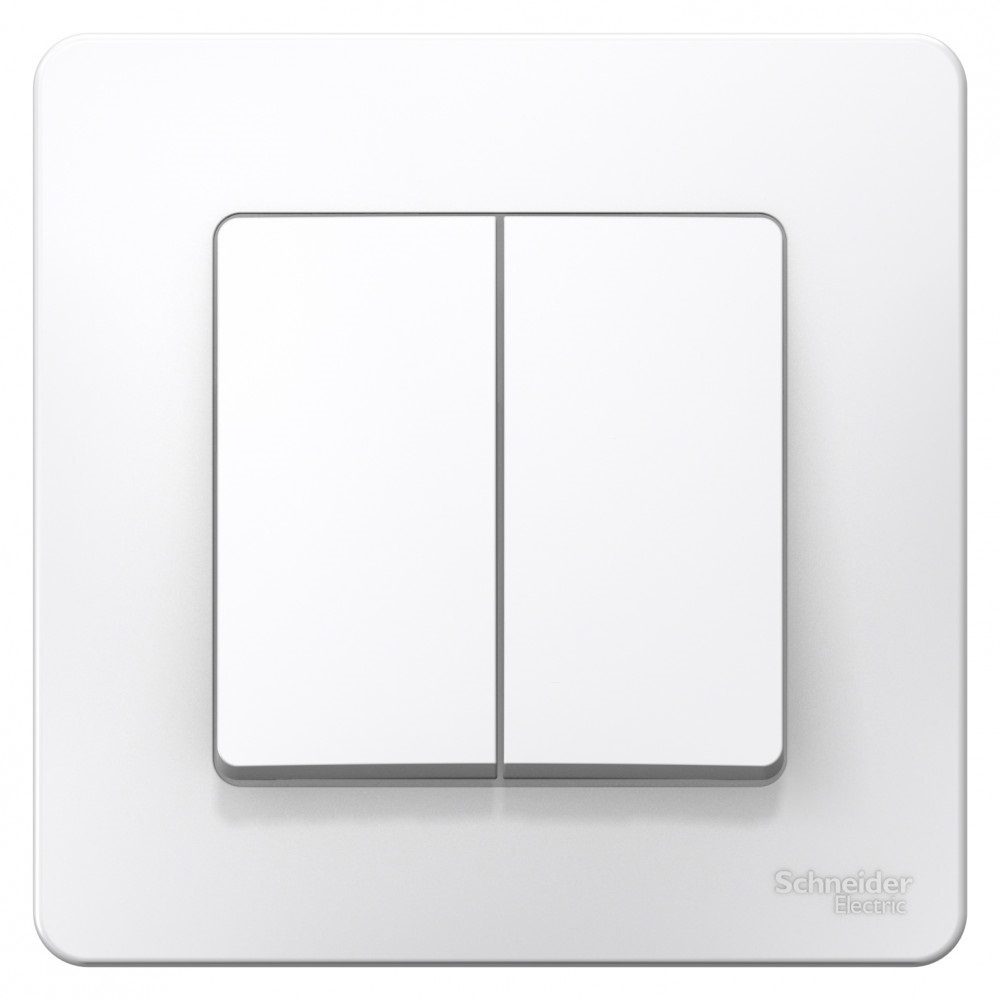 Выключатель Systeme Electric Blanca двухклавишный встраиваемый белый (BLNVS006501)