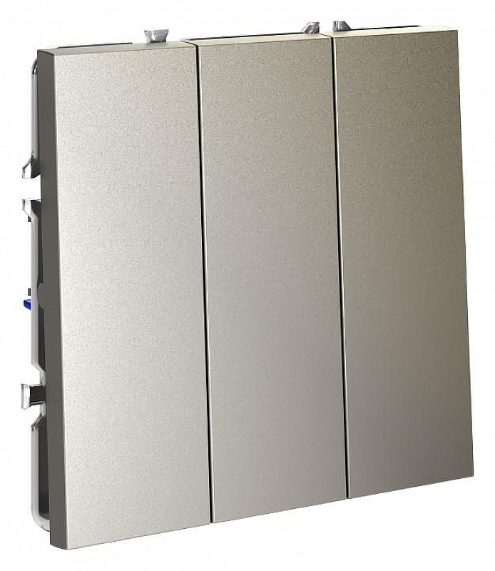 Выключатель трехклавишный без рамки Voltum S70 VLS030104 цвет Бежевый