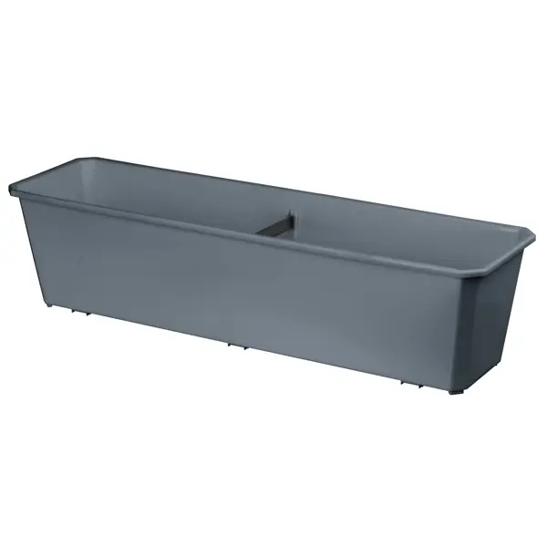 Ящик балконный Homver 60x17x15 см пластик цвет тёмно-серый