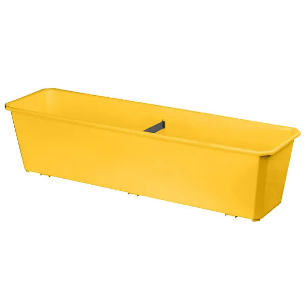 Ящик балконный Homver 60x17x15 см пластик цвет жёлтый