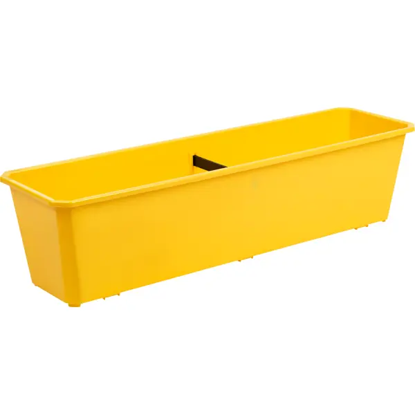 Ящик балконный Homver 60x17x15 см пластик цвет жёлтый