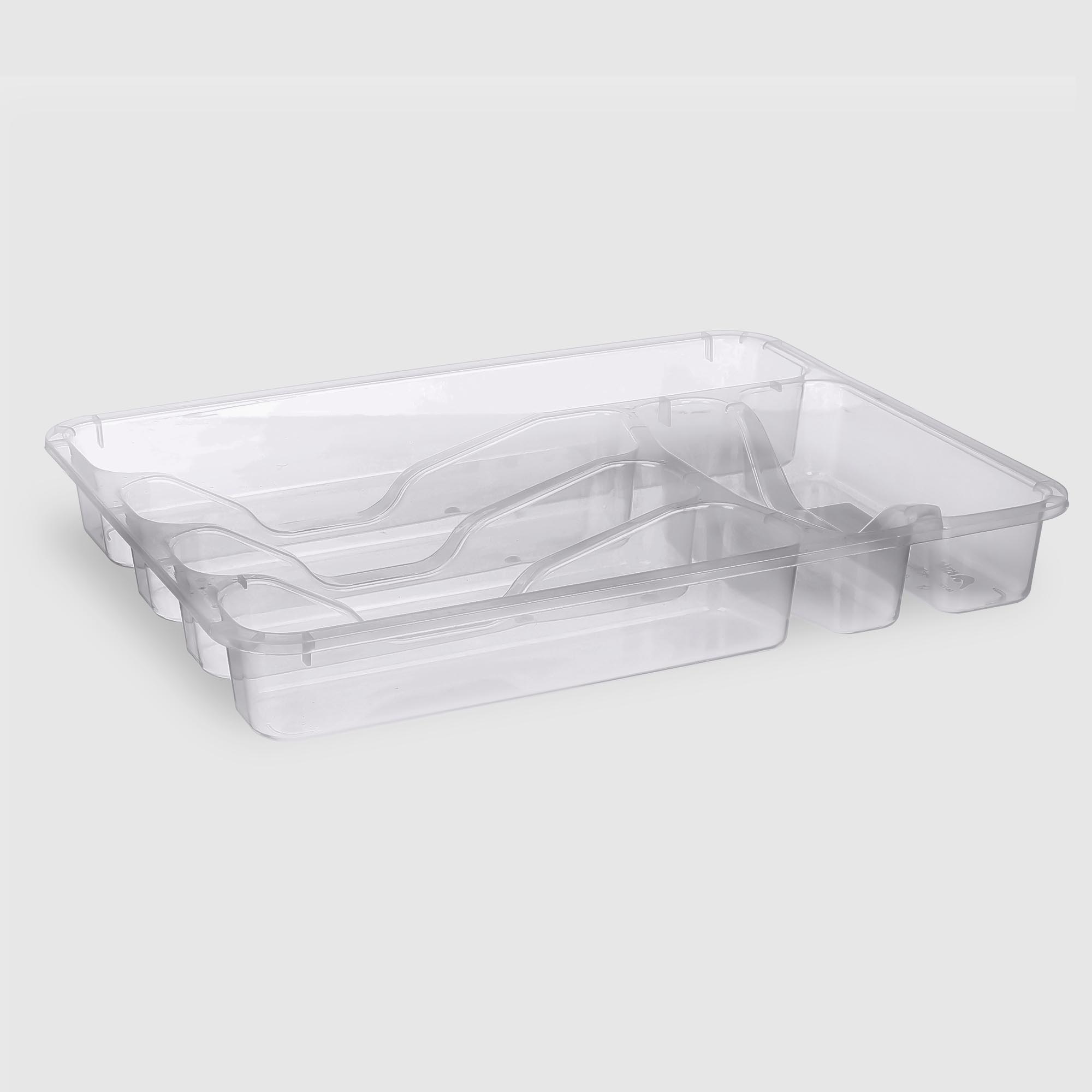 Ящик для ложек Asude Plastik big size прозрачный 37,5х29,5х5 см