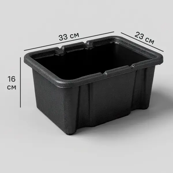 Ящик хобби 33x23x16 см пластик без крышки цвет чёрный