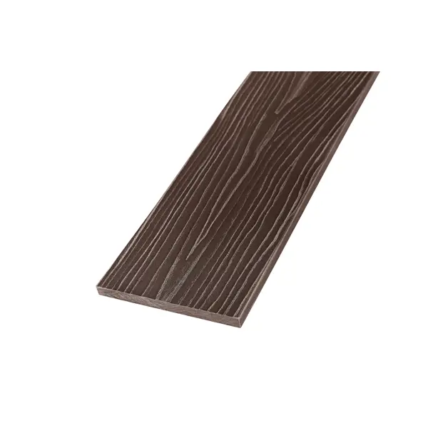 Заборная доска ДПК Unodeck цвет Темный орех 3000x140x12 мм