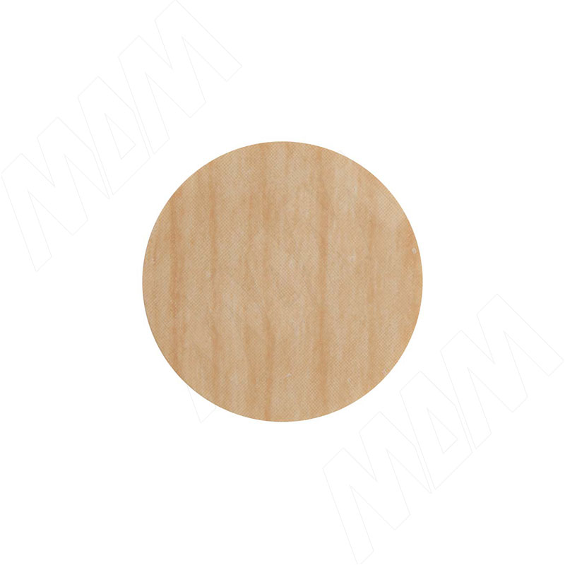 Заглушка самоклеящаяся, D20 мм, Клен, с текстурой дерева (Kr 0375), 54 шт. (0375.30.20)