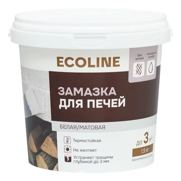 Замазка для печей EcoLine термостойкая 1.5 кг
