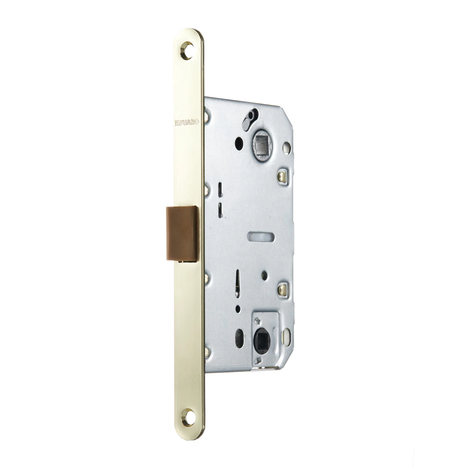 Замок врезной Fuaro PLASTP96WC-50 SG для межкомнатной двери под фиксатор матовое золото