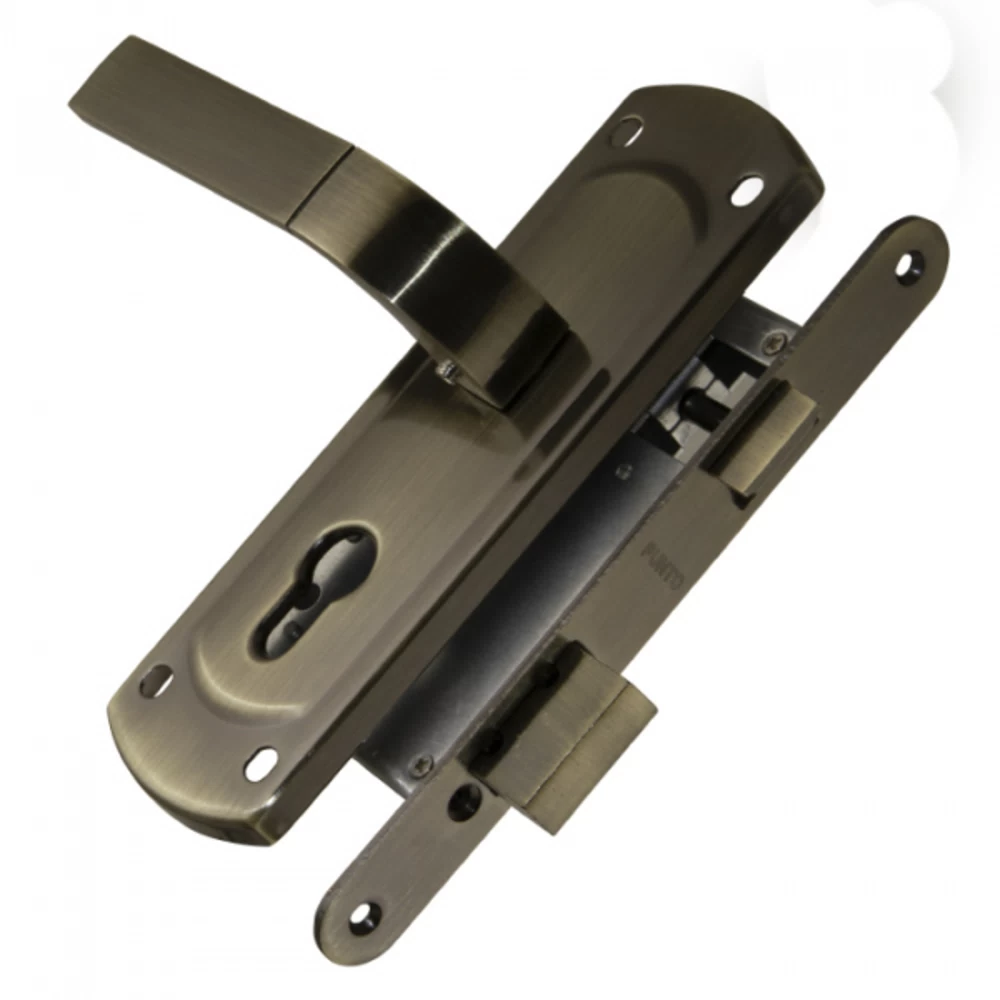 Замок врезной Punto LOCKSET25.ORION.5558-1 AB для входной двери под цилиндр бронза