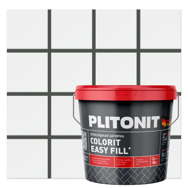 Затирка эпоксидная Plitonit Colorit EasyFill цвет титановый 2 кг