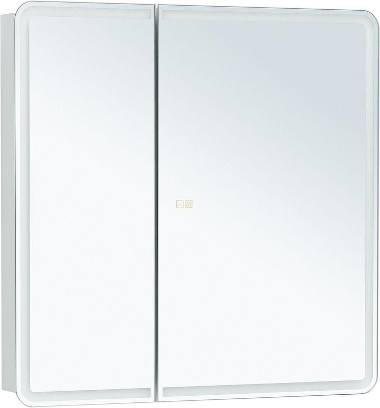Зеркальный шкаф Aquanet Оптима 80 353807 с подсветкой цвет Белый