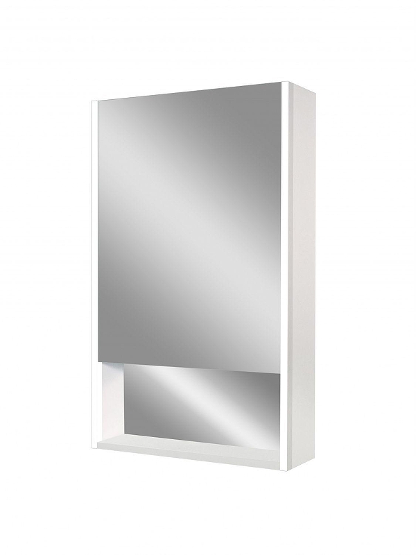 Зеркальный шкаф Art&Max Foggia 50 L AM-Fog-500-800-1D-L-DS-F-White с подсветкой цвет Белый