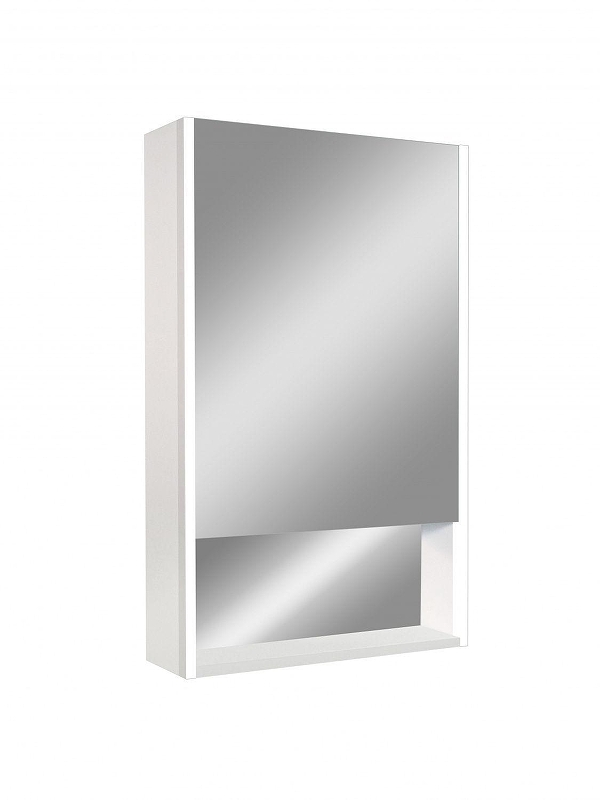 Зеркальный шкаф Art&Max Foggia 50 R AM-Fog-500-800-1D-R-DS-F-White с подсветкой цвет Белый