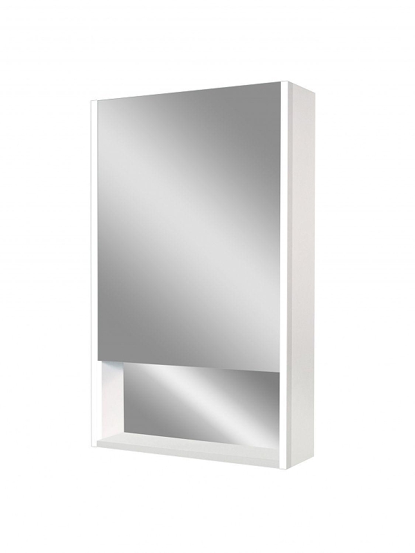 Зеркальный шкаф Art&Max Foggia 60 L AM-Fog-600-800-1D-L-DS-F-White с подсветкой цвет Белый