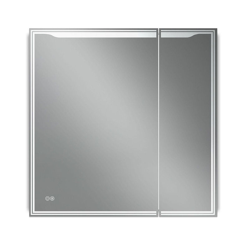 Зеркальный шкаф Art&Max Merano 80 L AM-Mer-800-800-2D-L-DS-F с подсветкой цвет Белый