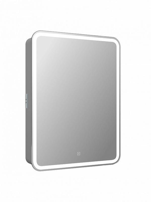 Зеркальный шкаф Art&Max Platino 55 R AM-Pla-550-800-1D-R-DS-F с подсветкой цвет Белый