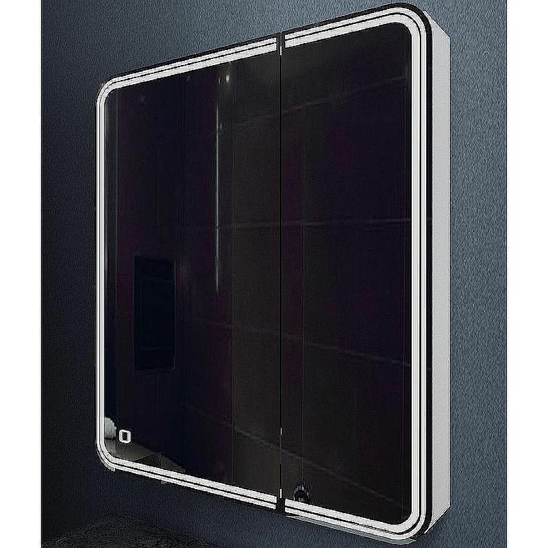 Зеркальный шкаф Art&Max Verona AM-Ver-800-800-2D-L-DS-F с подсветкой с сенсорным выключателем Белый