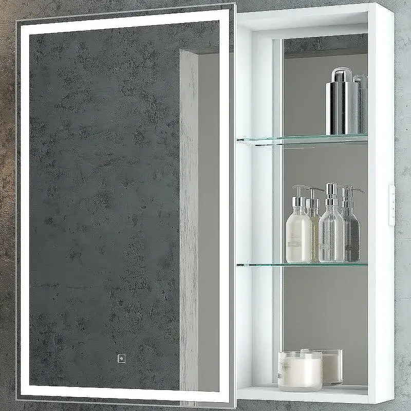 Зеркальный шкаф Bellezza Марта 80 L 4646613022013 с подсветкой Белый
