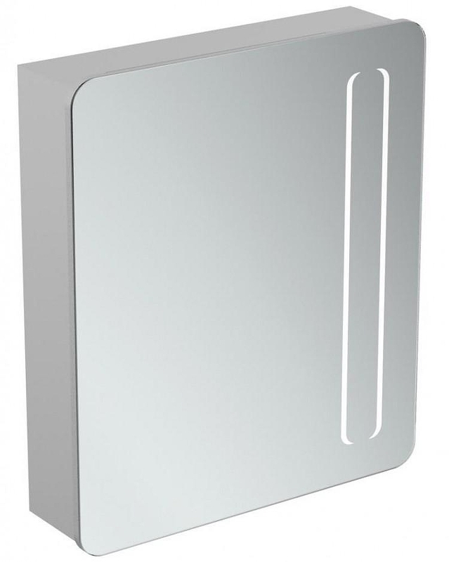 Зеркальный шкаф Ideal Standard Mirror Light 60 T3373AL с подсветкой цвет Aluminium Effect (Алюминий)