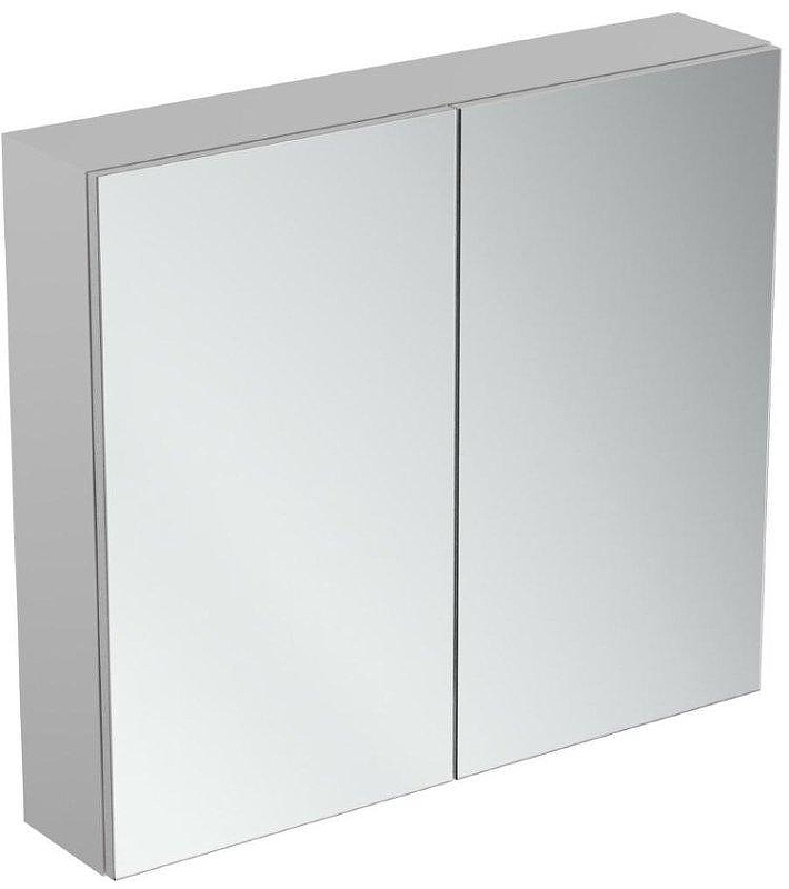 Зеркальный шкаф Ideal Standard Mirror Light 80 T3442AL с подсветкой цвет Aluminium Effect (Алюминий)