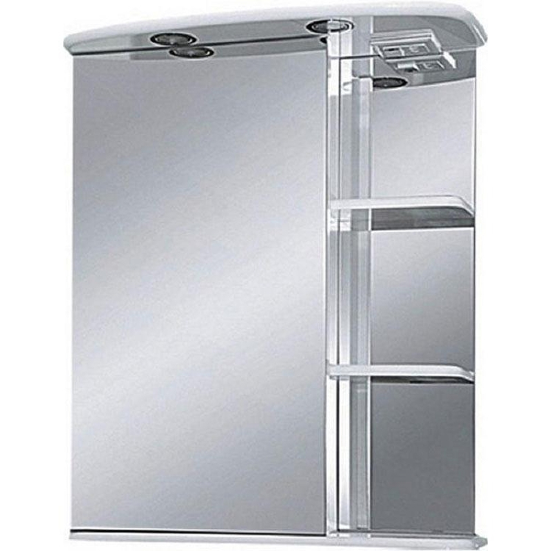 Зеркальный шкаф Misty Магнолия 60 L Э-Маг04060-01СвЛ с подсветкой Белое