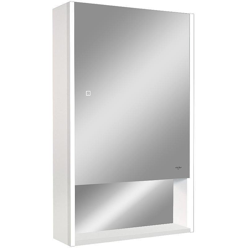 Зеркальный шкаф Reflexion Box 500х800 RF2420WH с подсветкой Белый матовый