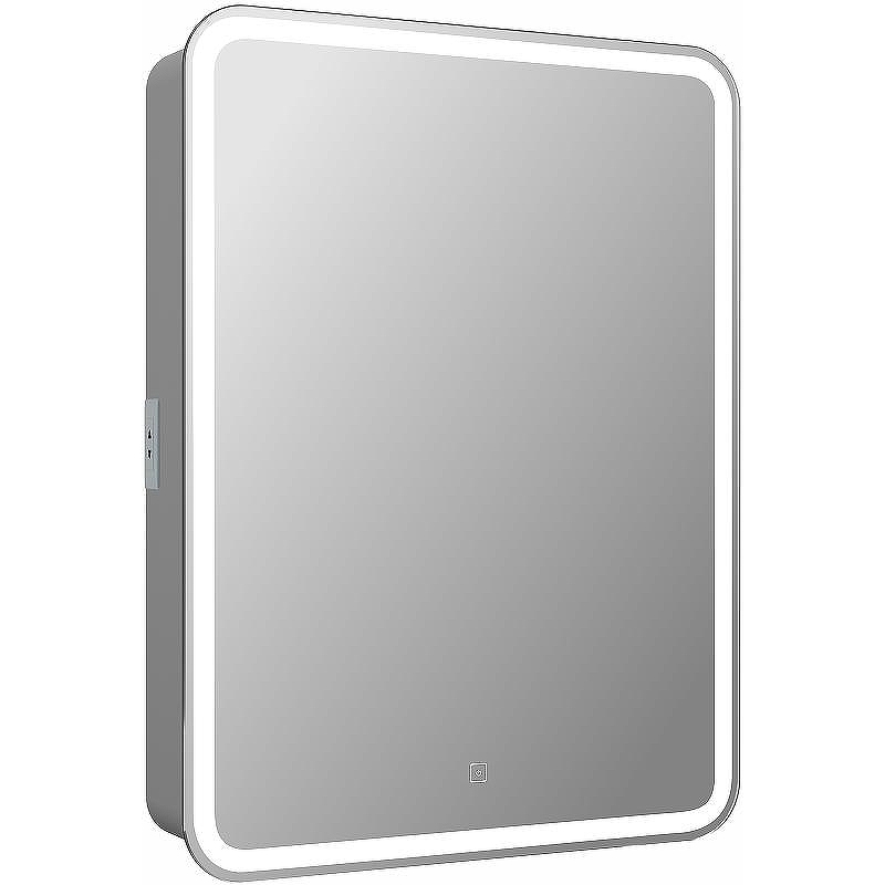 Зеркальный шкаф Reflexion Circle 550х800 R RF2106SR с подсветкой Белый матовый