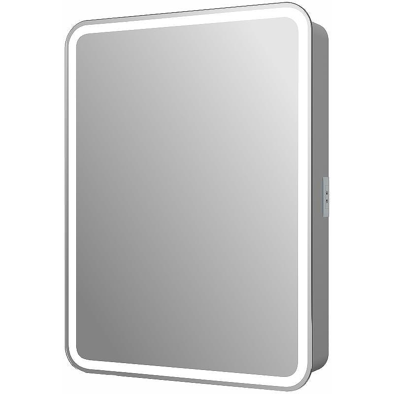 Зеркальный шкаф Reflexion Circle 600х800 L RF2109SR с подсветкой Белый матовый
