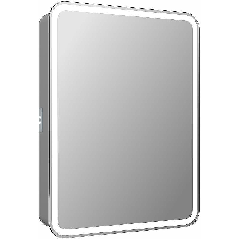 Зеркальный шкаф Reflexion Circle 600х800 R RF2108SR с подсветкой Белый матовый