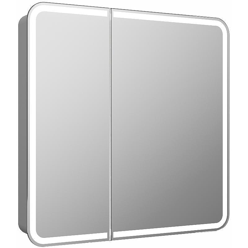 Зеркальный шкаф Reflexion Circle 800х800 RF2110SR с подсветкой Белый матовый