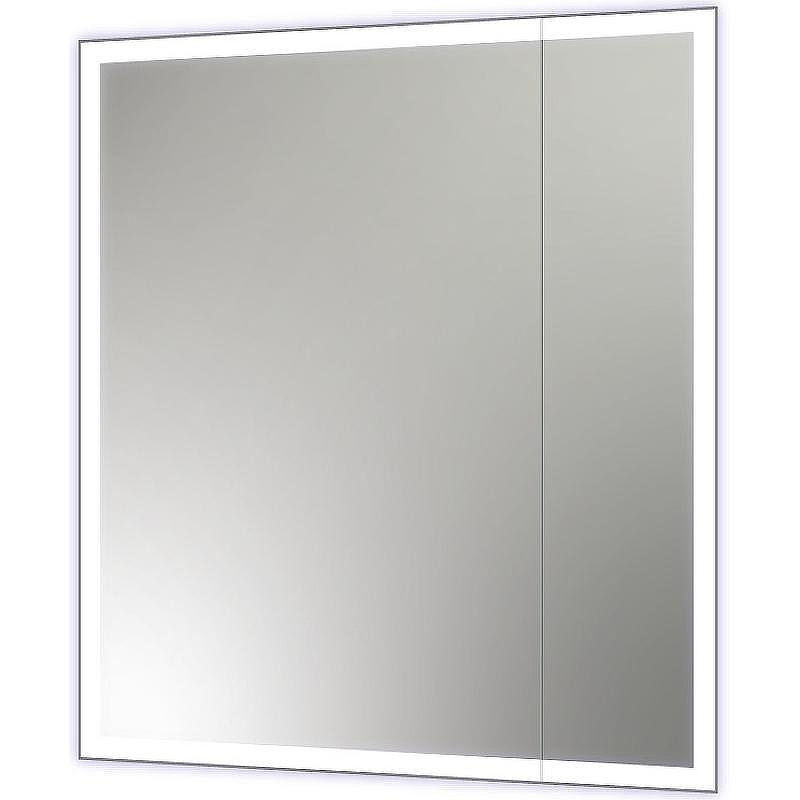 Зеркальный шкаф Reflexion Cube 700х800 RF2212CB с подсветкой Белый матовый