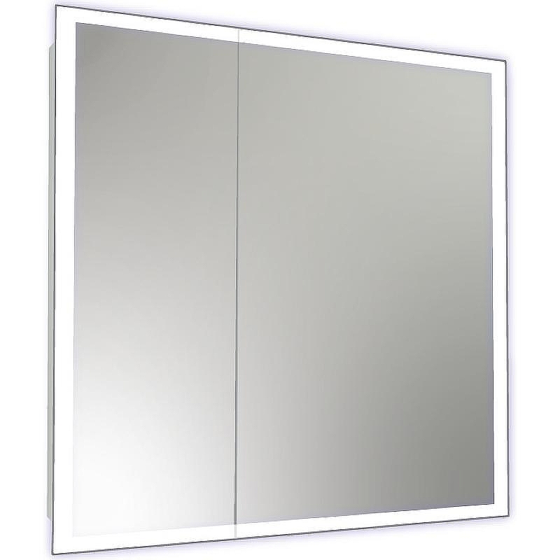 Зеркальный шкаф Reflexion Cube 800х800 RF2213CB с подсветкой Белый матовый