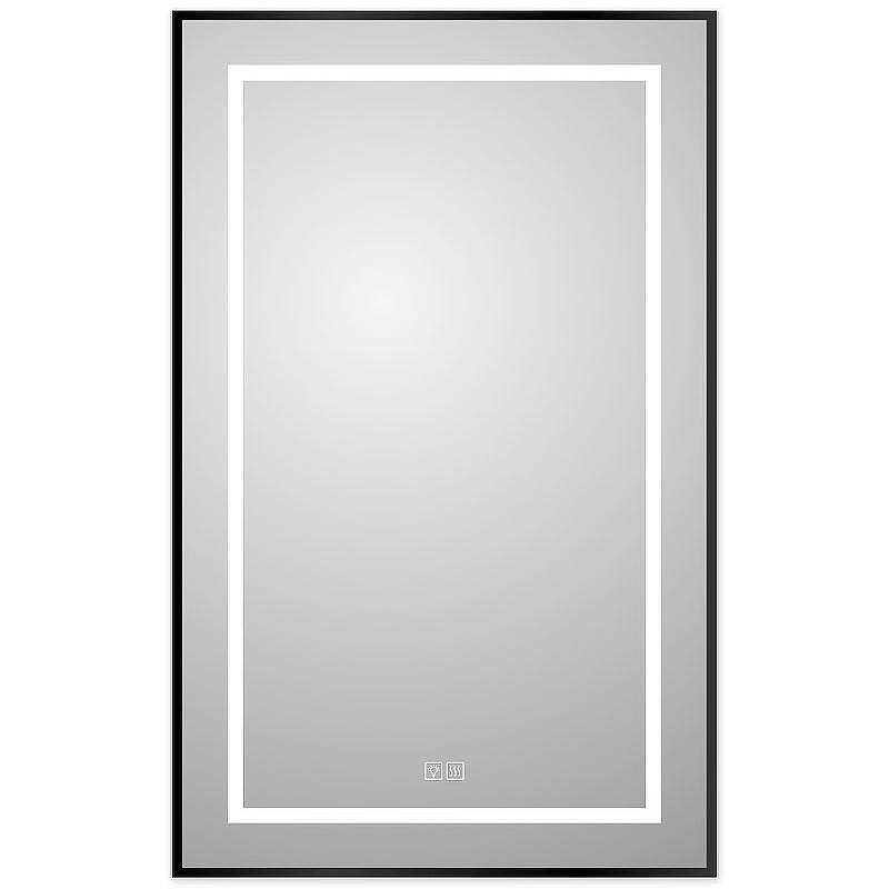 Зеркало BelBagno Kraft 50 SPC-KRAFT-500-800-LED-TCH-WARM-NERO с подсветкой Черное с сенсорным выключателем и подогревом