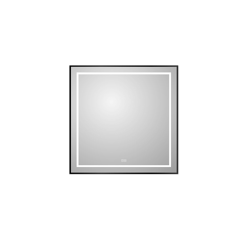 Зеркало BelBagno Kraft 90 SPC-KRAFT-900-800-LED-TCH-WARM-NERO с подсветкой цвет Черный с сенсорным выключателем и подогревом