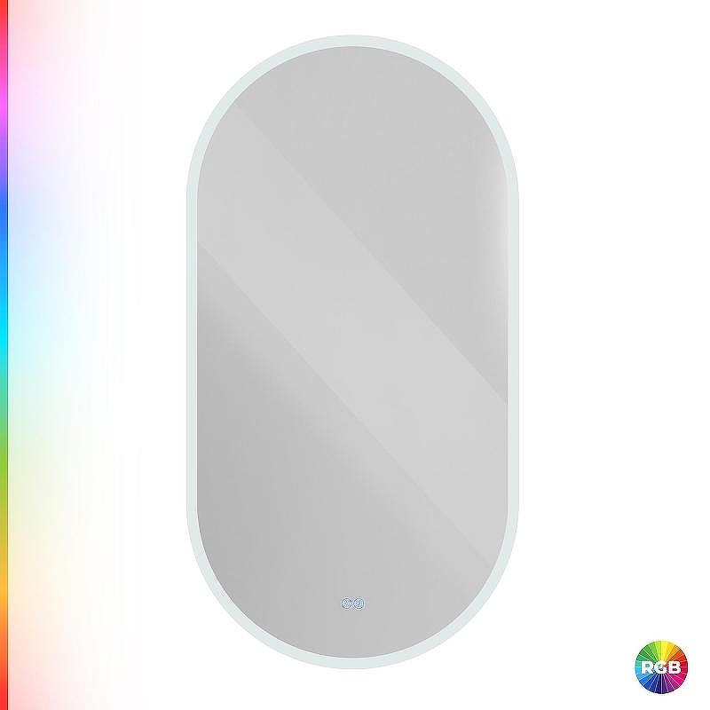Зеркало Cezares Ellisse 55 CZR-SPC-ELS-550-1050-RGB-TCH с подсветкой с сенсорным выключателем и функцией памяти