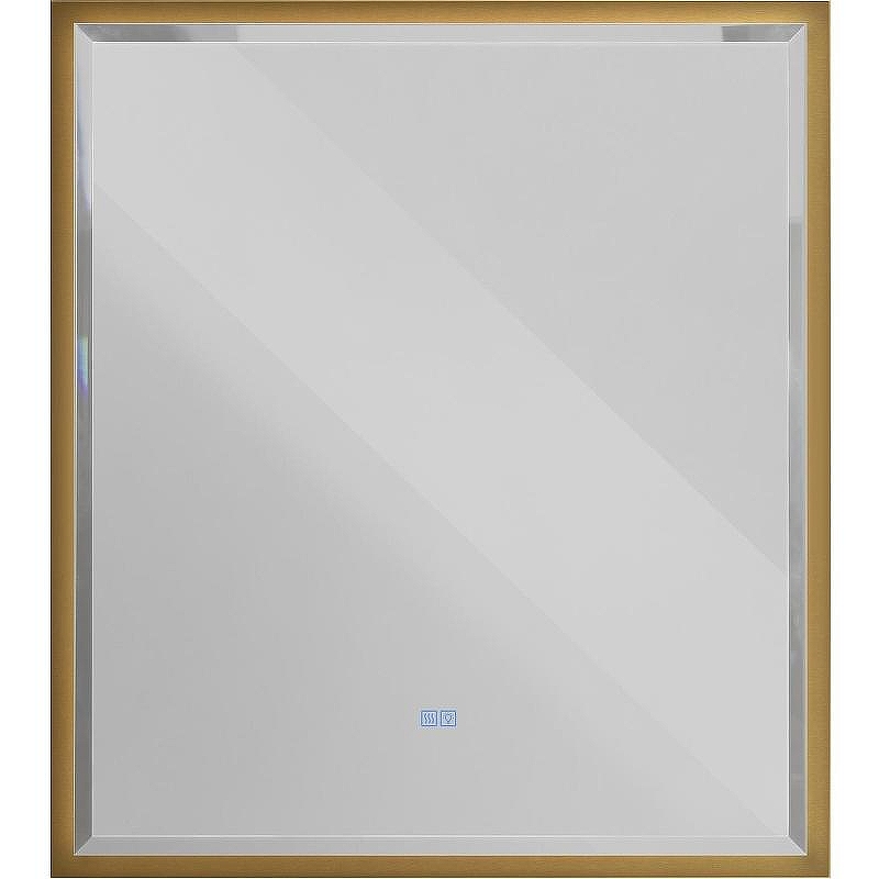 Зеркало Cezares Interni 100 CZR-SPC-INT-1000-900-LED-TCH-WARM-BORO с подсветкой Брашированное золото с сенсорным выключателем и подогревом
